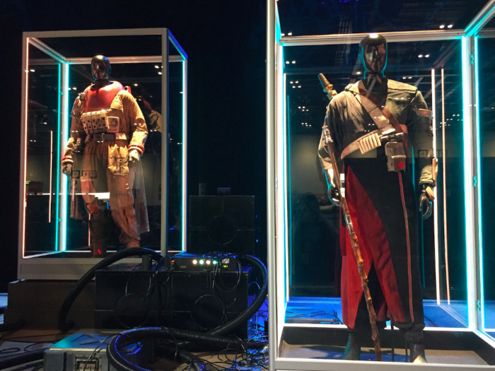 There were also outfits for the good guys on display, but they weren