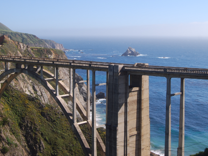 The Bixby Creek Bridge in Monterey, California is a must see during the drive down Route 1.