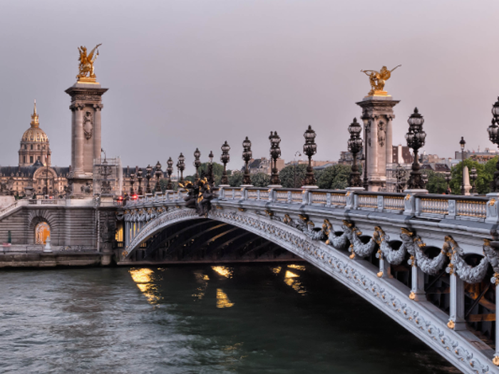 The Pont Alexandre III in Paris is one of the world