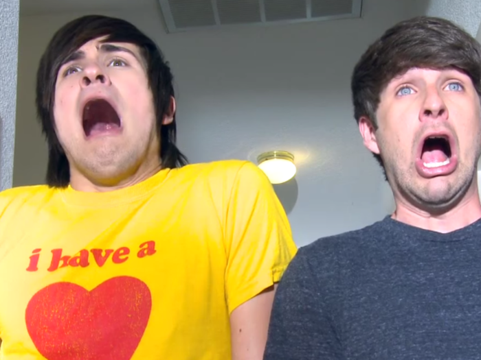 9. Smosh is a sketch comedy pair that started a channel together.