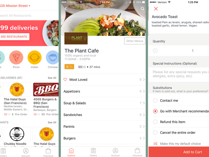 DoorDash time! An easy-to-navigate menu and no minimum delivery: Sweet.