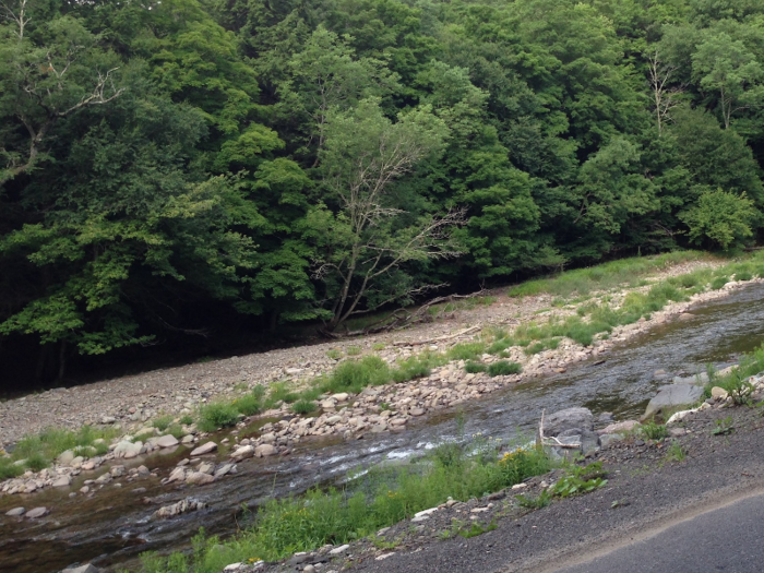 A few hours, a few more miles in the battery, and we have enough to head back through the lovely scenery to find lodging — and charging — for the night.