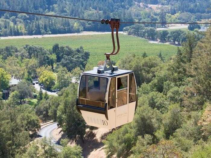 Take a gondola up to Sterling Vineyards, a winery that sits high on a hill and has stunning views.