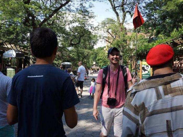 Most of us were frantically refreshing our phones as we followed Adam past the Central Park Zoo. Adam kept his cool, but I couldn