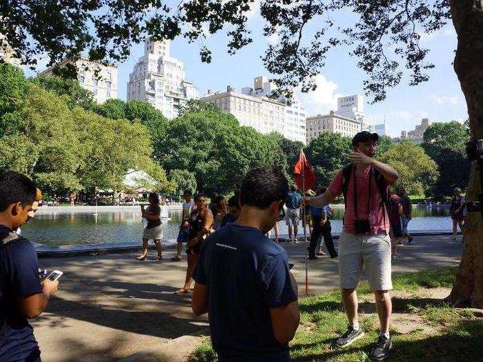 Adam told us that the pond is a "sanctuary" for bird Pokémon. Since we couldn