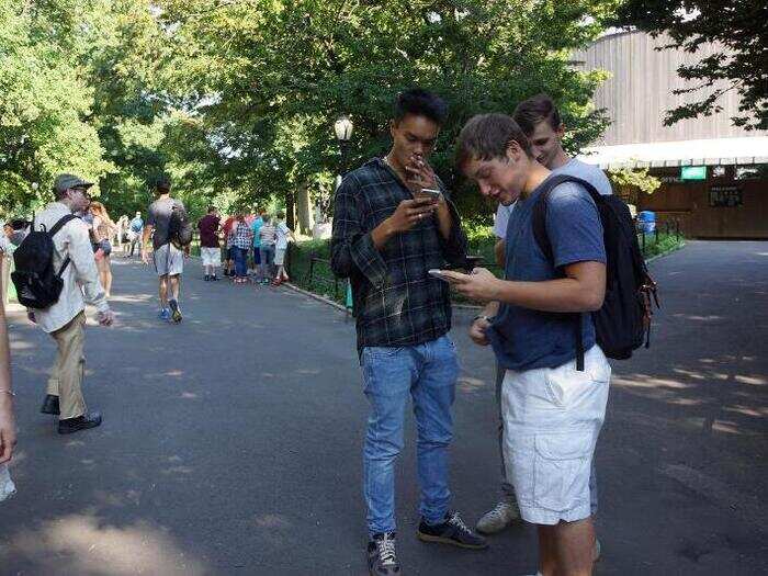 At one point these three guys walked past our group and yelled "TEAM INSTINCT!"