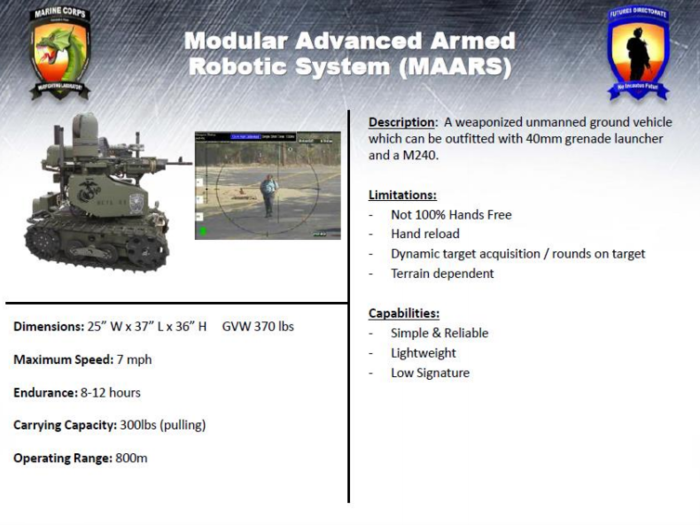 Besides being an awesome death-dealing robot, it can also drag wounded Marines off the battlefield if they are injured.