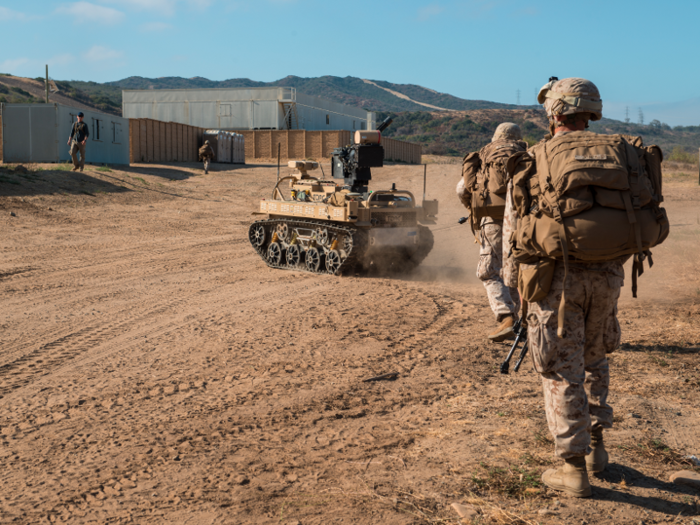 It also has a much bigger brother: The Robotic Vehicle Modular/Combat Area Robotic Targeting (RVM/CART). Besides its size, it can pack a lot more firepower with an M134 Minigun.