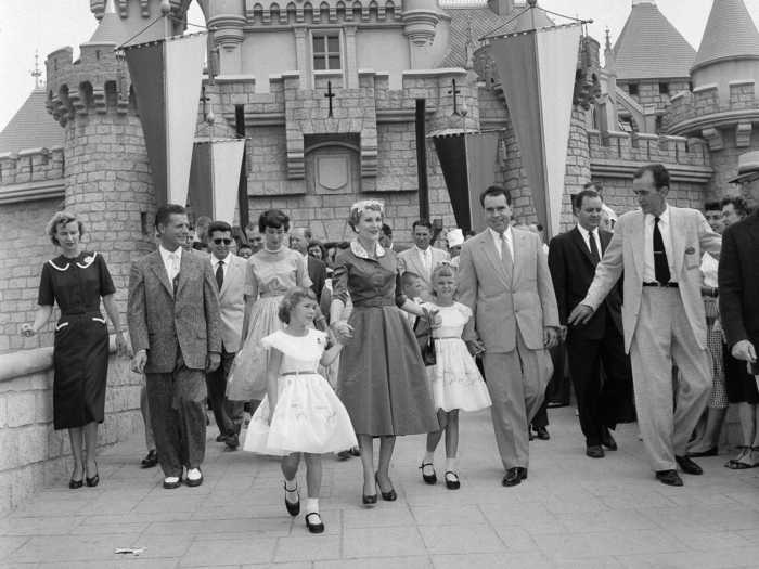 Nixon also led a 150-unit, hour-long parade with Disney. The president had reportedly promised his daughters a day at the park during their weeklong California vacation.