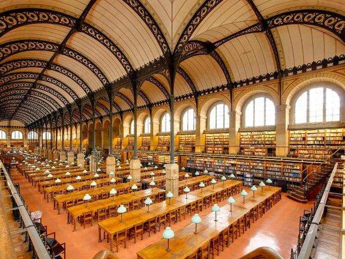 The Bibliothèque Sainte-Geneviève in Paris, France.