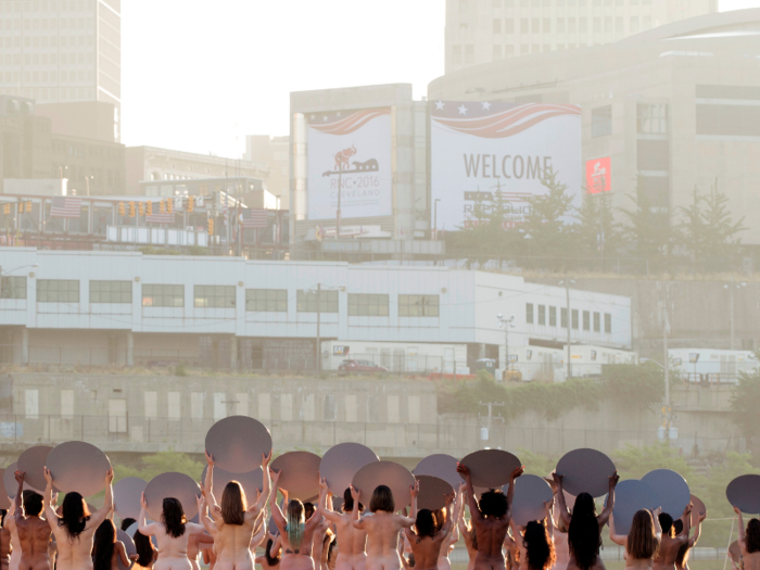 Others, like this art installation involving nude women, carried a deeper meaning.