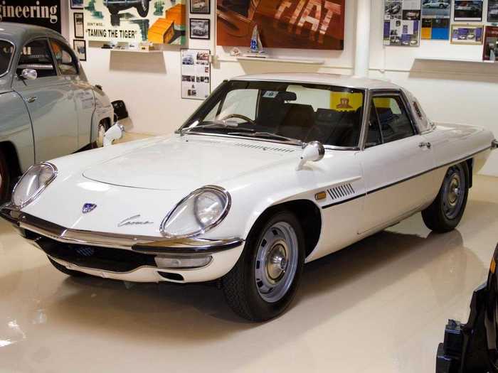 The sporty 1970 Mazda Cosmo helped pioneer road-going Wankel Rotary engine technology and is a predecessor to Mazda