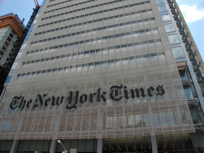 THE NEW YORK TIMES BUILDING: A handful of daredevil climbers have scaled this building because of its inviting ladder-like facade. It