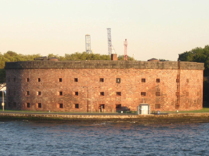 CASTLE WILLIAMS: This circular fort sitting on a corner of Governors Island off of the southern tip of Manhattan defended the city with an almost 360-degree assortment of 26 cannons.