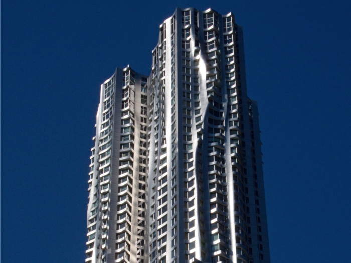 8 SPRUCE STREET: This swirling residential tower was designed by famed architect Frank Gehry. It was widely praised after it was constructed in 2011.