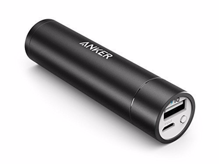 Anker also makes a compact, lipstick-sized battery charger that can charge your phone nearly twice over.