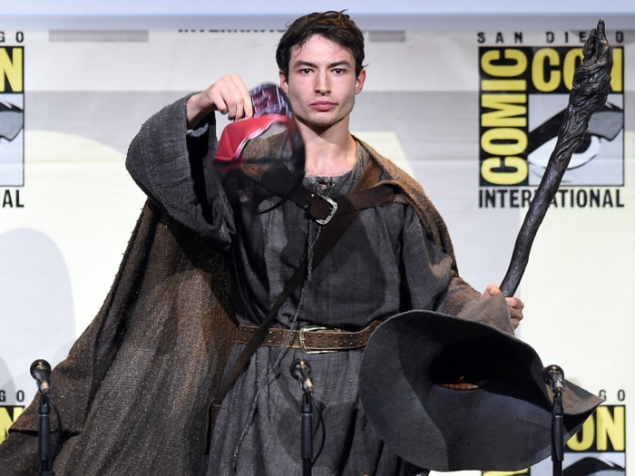 When he arrived at Comic Con, Miller proved he could be both a theater kid and a nerd: he showed up to the "Justice League" panel dressed as Gandalf.