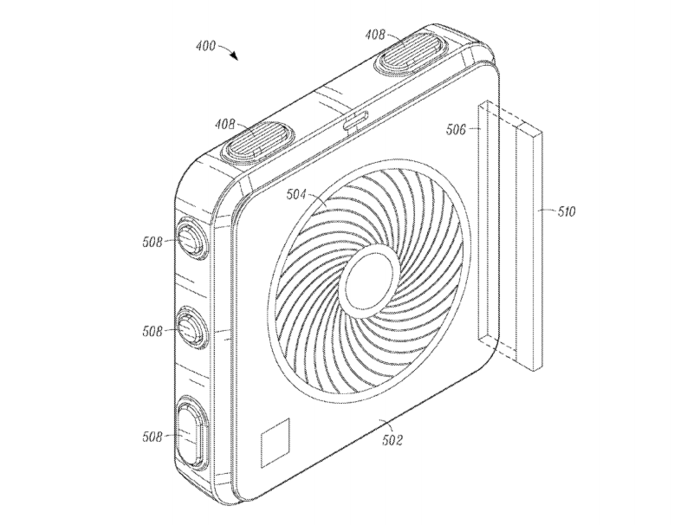 But perhaps one of the funnier patents is this portable fan that will make sure you don