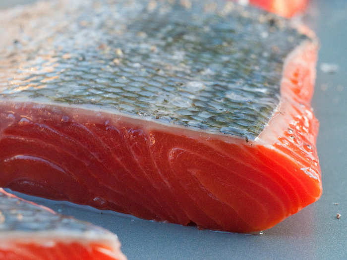 Uncooked seafood (not sushi): It starts to smell abnormally fishy.