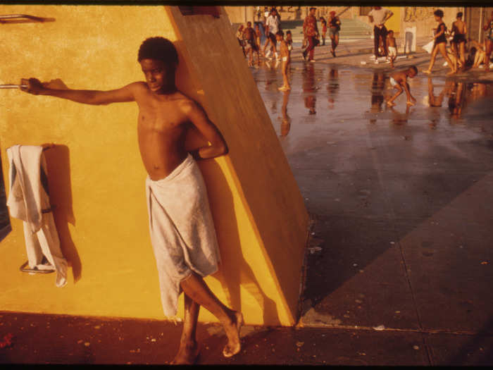 Boy at the Kosciusko Swimming Pool.