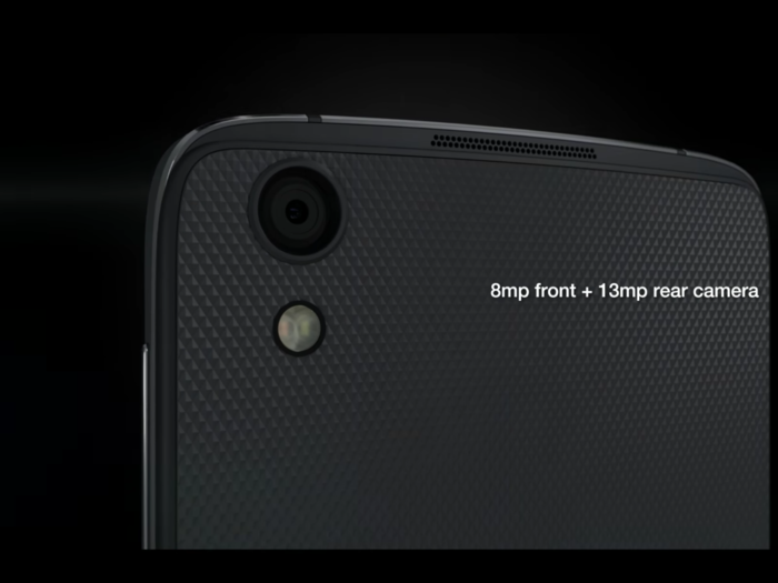 A 13-megapixel rear camera, alongside a 8-megapixel front-facing one...