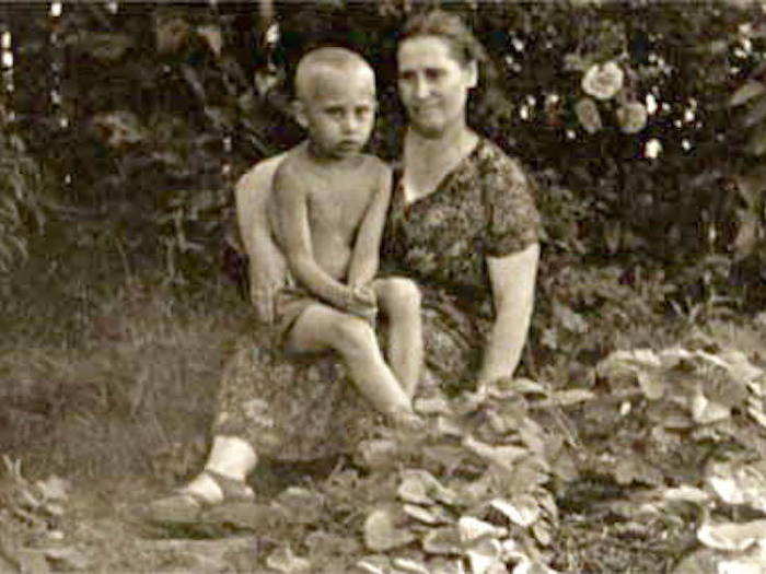 Russian President Vladimir Putin as a young child in Russia in the 1950s.