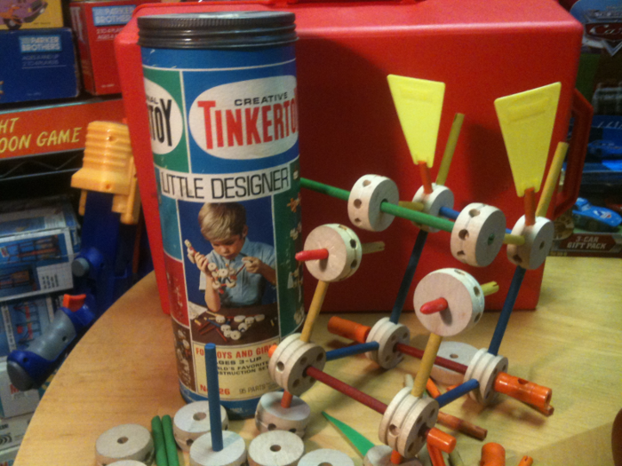 TINKERTOY: This classic peg and wheel construction toy is one of the finest examples of toys that help develop children