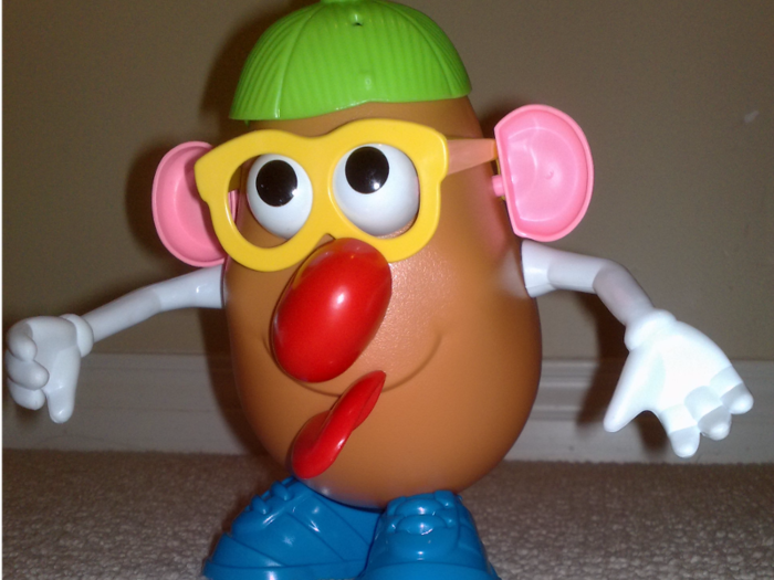 MR. POTATO HEAD: The first ever televised toy commercial was for Mr. Potato Head, who at the time was just a collection of facial features meant to be stuck in a real potato. The classic plastic potato came about in 1964, and was immortalized? in the film "Toy Story."