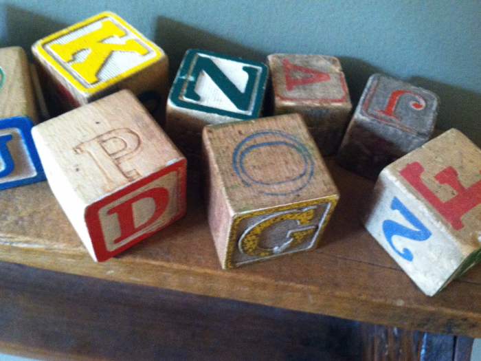 ALPHABET BLOCKS: According to writings by the famed philosopher John Locke, alphabet blocks have been around since at least as far back as 1693.