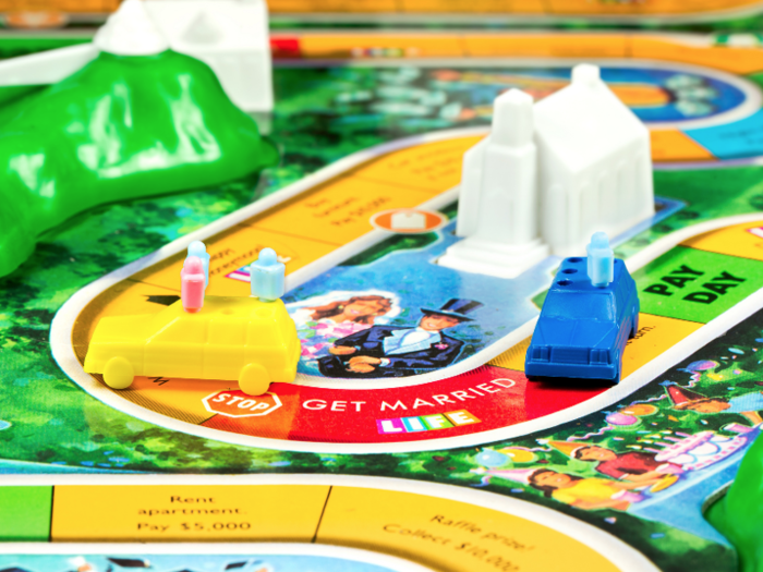 THE GAME OF LIFE: While adults might find the Game of Life unfair and based on luck (kind of like real life), kids get a thrill out of playing a make-believe future on a cool 3D board.