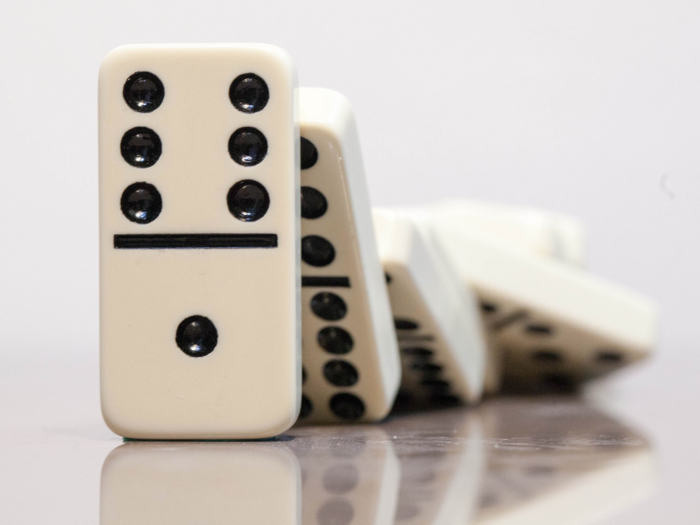 DOMINOES: There are multiple games you can play with dominoes, but chances are most folks just want to line them all up for the thrill of knocking 