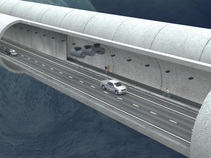 For motorists underwater, the experience would be similar to being in any other tunnel.