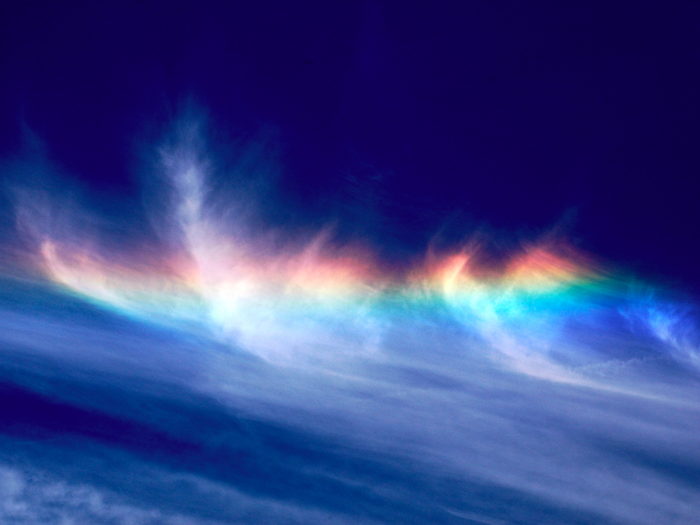 Fire rainbow clouds are sometimes spotted on summer days.