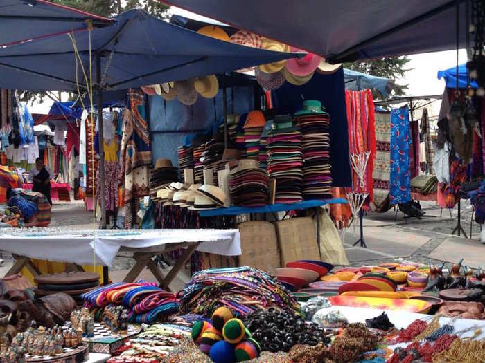 Another vibrant market can be found in the town of Otavalo about two hours outside Ecuador