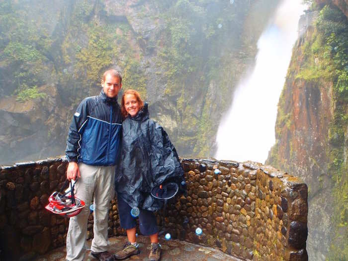 Festa also went on a cycling tour of some beautiful waterfalls around Baños, including the Pailon del Diablo, Ecuador