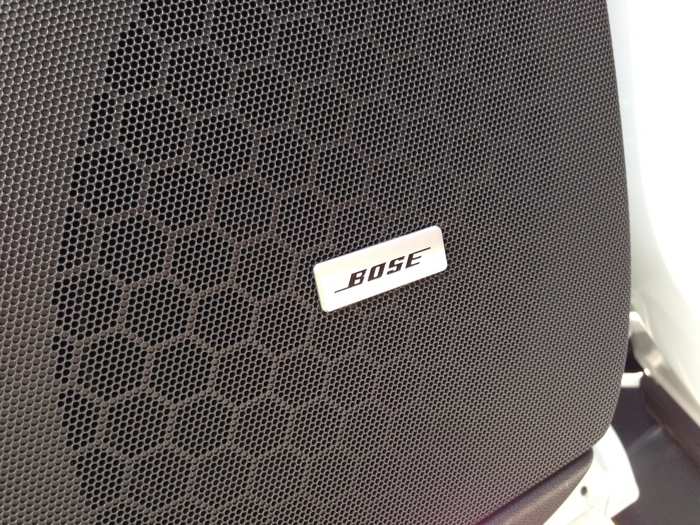 Nothing to complain about with the superb Bose audio system — it does everything supremely well.