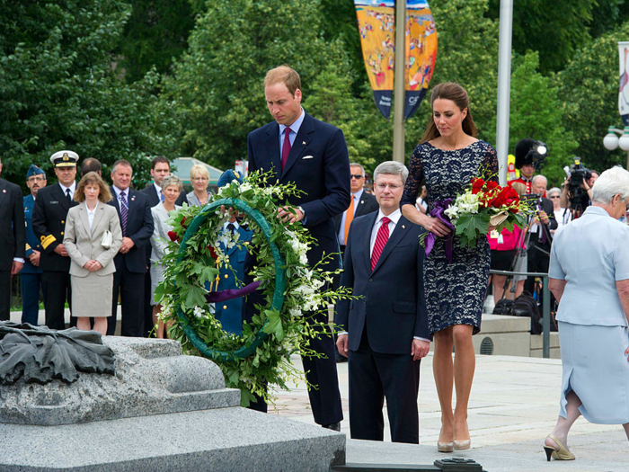 They met with members of the public and laid a wreath at the Tomb of the Unknown Soldier at Ottawa