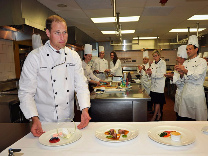 The royal couple tried their hand at a cooking workshop in Montreal.