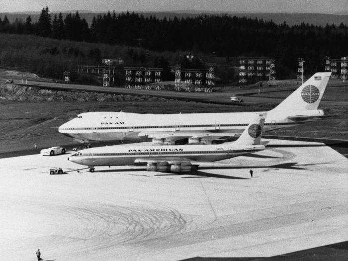 With seating for as many as 550 passengers, the 747 truly dwarfs the 707 as well as other workhorse jets of the era, such as ...