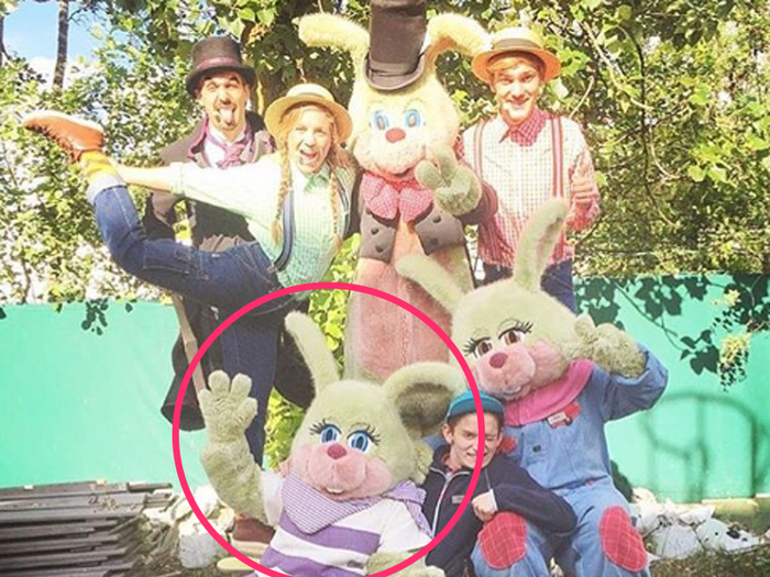 Liseberg’s Rabbitland has five main characters: a magician, a baker, an athlete, an adventurer who loves to regale park-goers with stories, and a handy rabbit who uses a wheelchair. (Lech is the rabbit in stripes.)