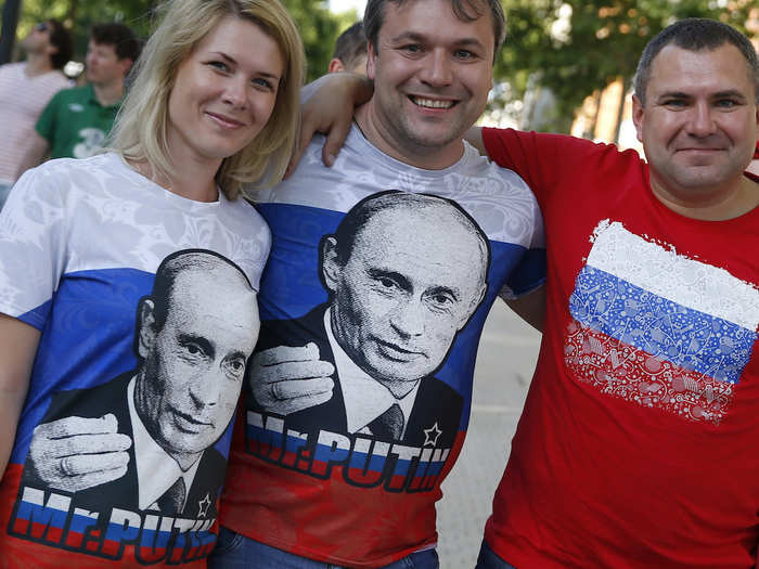 Russian football fans did not shy away from celebrating their leader when they visited France for the Euro competition last month.