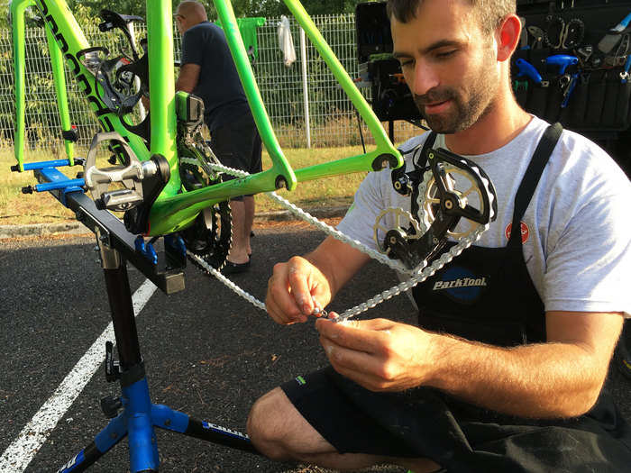 Team mechanic James Griffin worked on Rolland