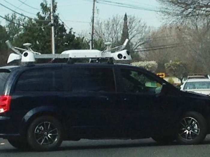 Shortly before that, someone had spotted a Dodge Caravan with cameras mounted on its roof driving around the Bay Area.