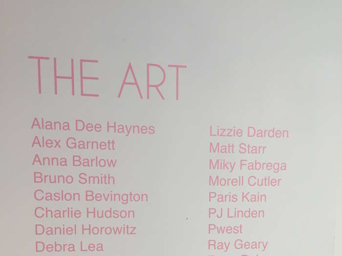 These are the artists who were commissioned to make pieces for the museum.