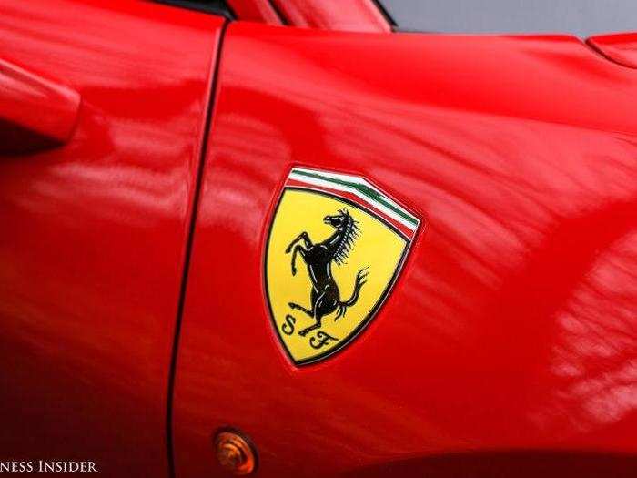 Note the Ferrari badge: "SF" stands for "Scuderia Ferrari," the original name for Enzo Ferrari