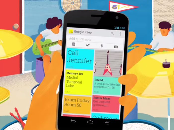 Google Keep jazzes up your notes.