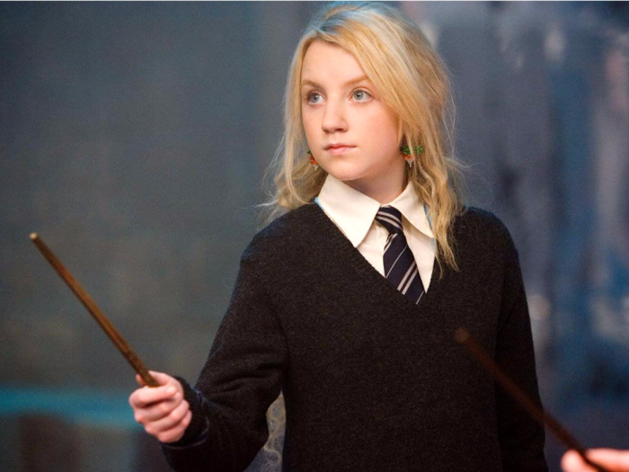 Luna Lovegood, the airy Ravenclaw, first appears in "Harry Potter and the Order of the Phoenix." She