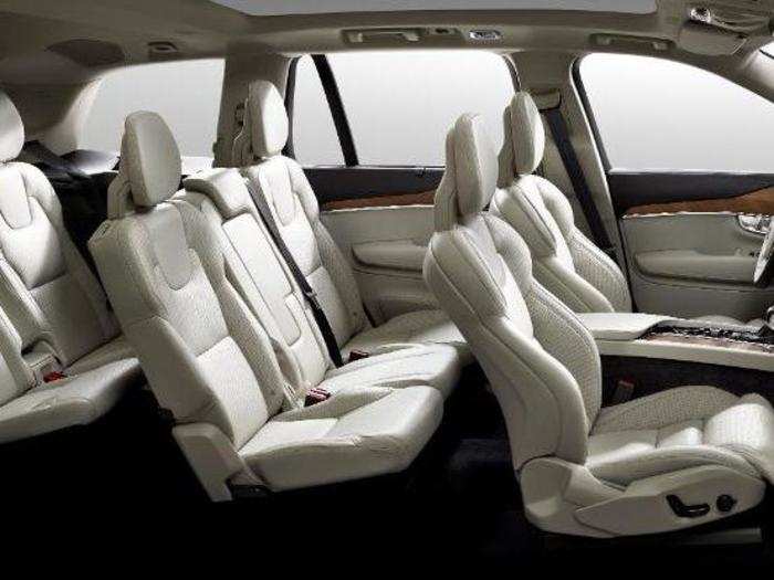 The car has three rows of seats but the interior has been designed to increase the amount of leg room. Each seat can also slide back to give your legs some extra room.