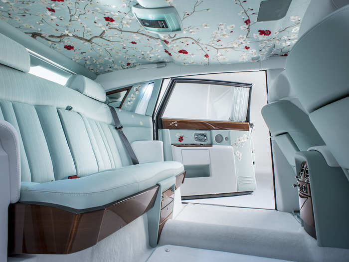 This version is called Serenity and is featured in the Rolls Royce Phantom. The seats are made of silk and the painted details remind you of a Japanese garden.