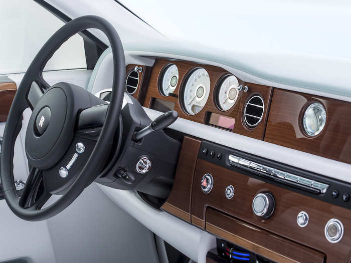 The dashboard also gives off a serene, antique vibe.